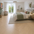 Klick Vinyl Chevron Eiche Sahara mit Trittschalldämmung