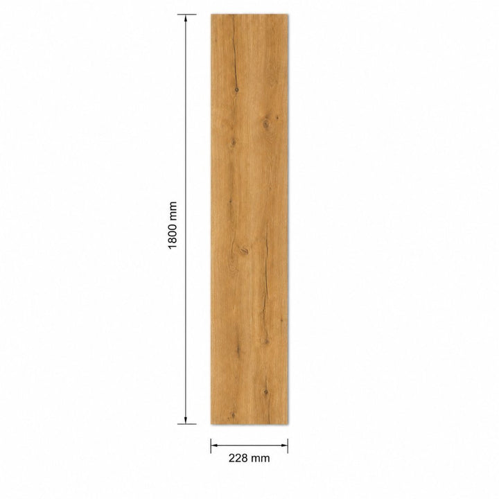 Einzelne Diele des Klick Vinylboden Eiche Tundra mit warmer Holzoptik und praktischen Maßen – Reud Bodenarena.