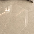 Klick Vinylboden Gloss Fliesenoptik Hochglanz Marmor beige