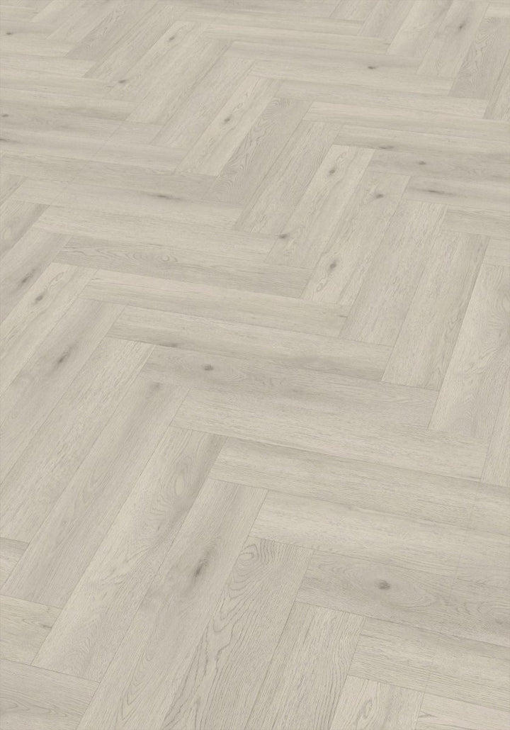 Klick Vinyl Mühlenfeld Eiche Fischgrät CHECK One 2492H mit Trittschall - Reud Bodenarena