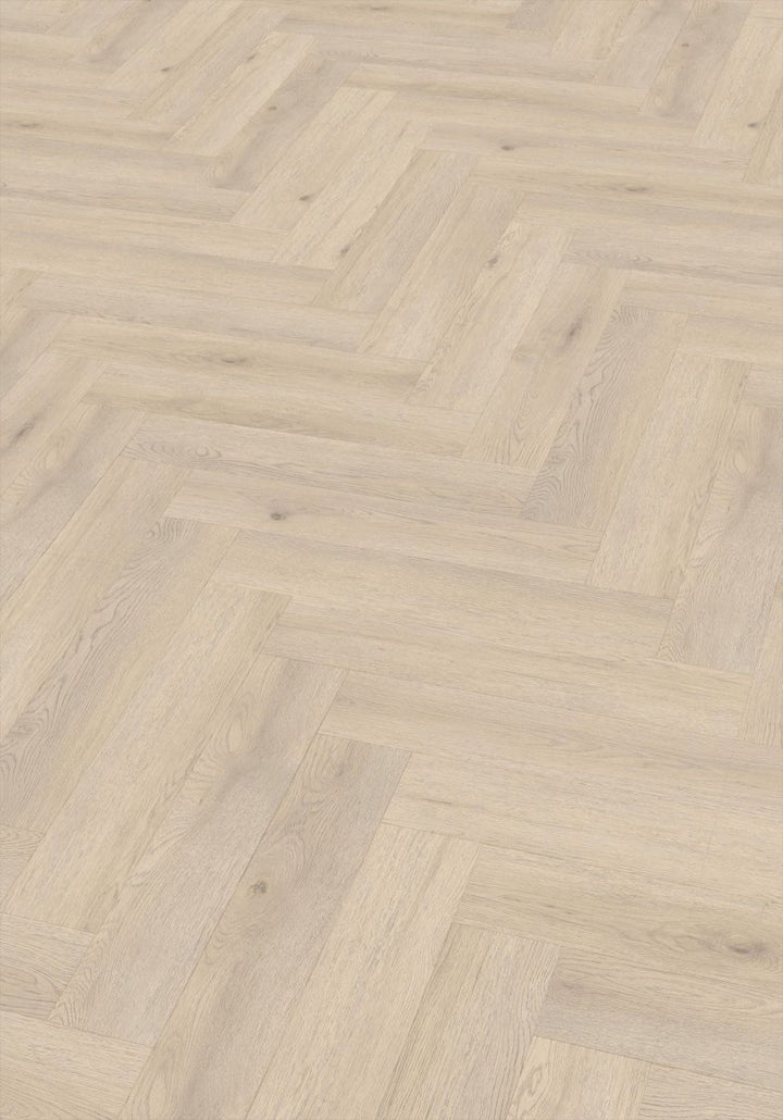 Klick Vinyl Weitenheigen Eiche Fischgrät CHECK One 2490H mit Trittschall - Reud Bodenarena