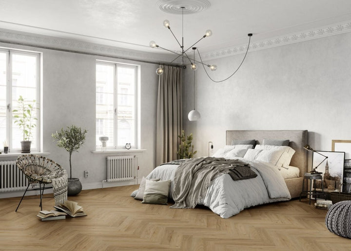 Klick Vinyl Fresh Oak Authentic 50 - 05 Fischgrät Pure 1020 Repac - Reud Bodenarena