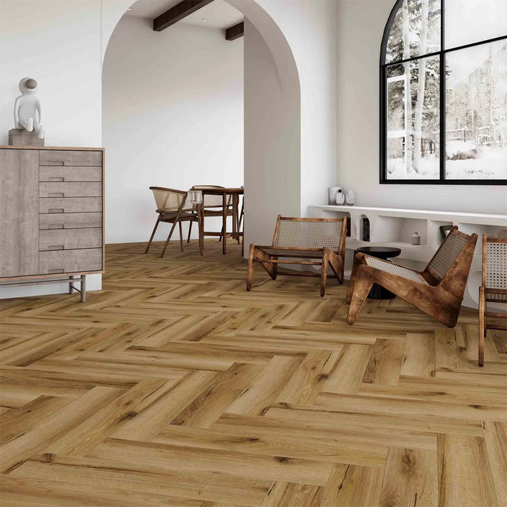 Arendal Herringbone Fischgrät + Trittschall Vinylboden Klick – Reud Bodenarena