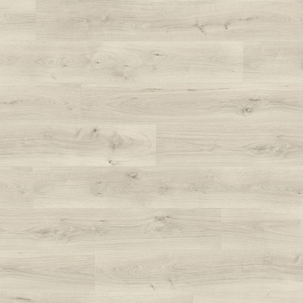 Laminat EGGER NatureSense Aqua Pinot Eiche weiß EL2111, Dekoransicht der hellen Landhausdielen von Reud Bodenarena