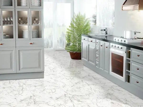 Jangal Glanz Carrara Marmor 810x400 Stone Line Fliese Klick Laminatboden