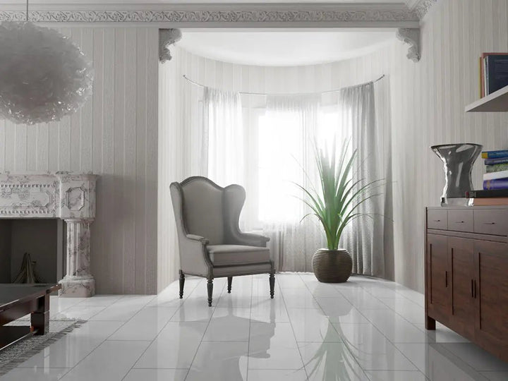 Jangal Glanz Plain White 810x400 Stone Line Fliese Klick Laminatboden – Reud Bodenarena