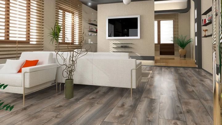 Kronotex Mammut plus Makro Eiche grau Landhausdiele Laminat