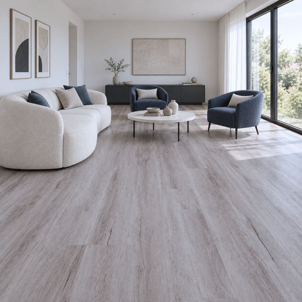 Repac solidLOCK 40-03 Classic Eiche Beige Klick Vinylboden im hellen Wohnzimmer von Reud Bodenarena