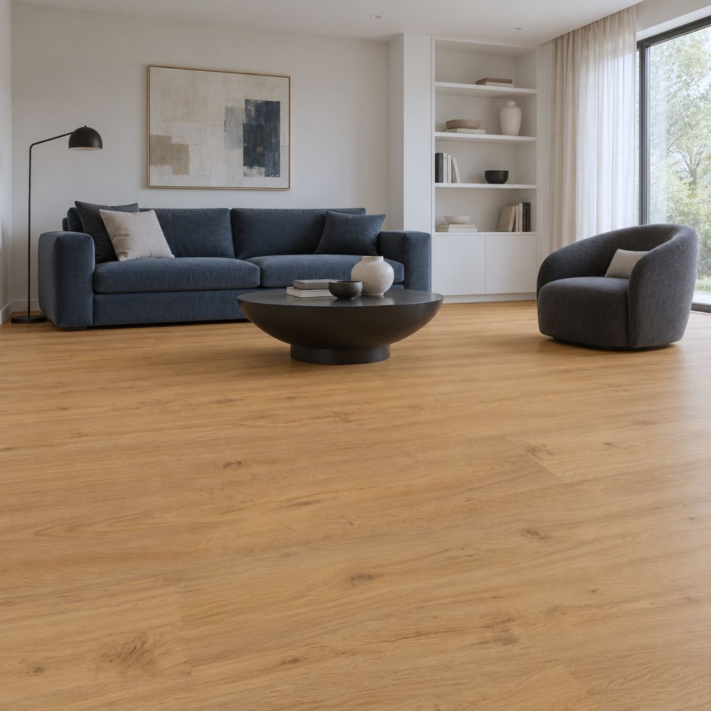 Repac solidLOCK 50-03 Legend Oak Eiche Gebürstet Klick Vinyl im modernen Wohnzimmer von Reud Bodenarena