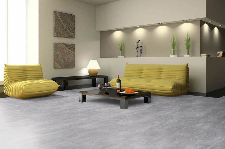 Classen Visiogrande Fliesenoptik Sottofondo Grigio - Sichtestrich hell Laminat