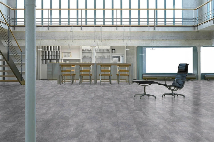 Classen Visiogrande Fliesenoptik Sottofondo Grigio - Sichtestrich hell Laminat