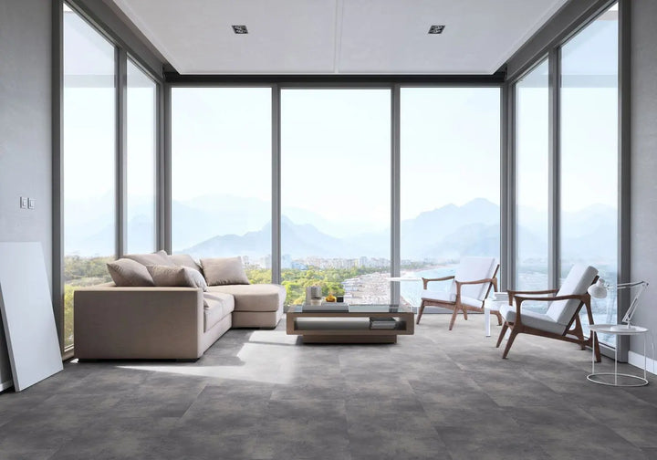 Repac solidDryback 25-05 Nuance Fliese Greyline zum Verkleben Vinylboden verlegt im Wohnraum – Reud Bodenarena
