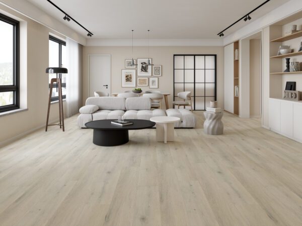 Decoflooring Eiche Alesund Landhausdiele integrierter Trittschalldämmung Vinylboden Klick