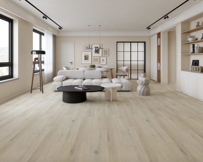 Decoflooring Eiche Alesund Landhausdiele integrierter Trittschalldämmung Vinylboden Klick