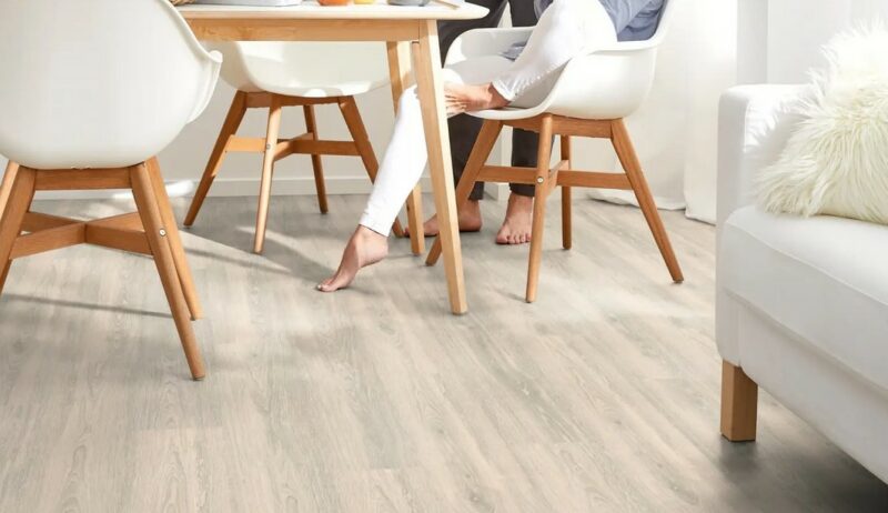 Decolife Designboden Nature Oak Polar Vinylboden - HDF-träger mit Trittschalldämmung