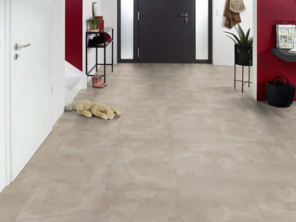 GreenLine Silent XL Stone Fliesenoptik Beton sand mit Trittschalldämmung Vinylboden Klick